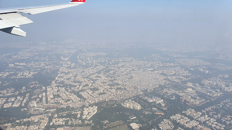 Blick auf Delhi