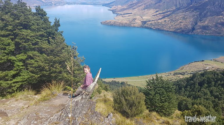 Beim Wandern am Lake Hawea.