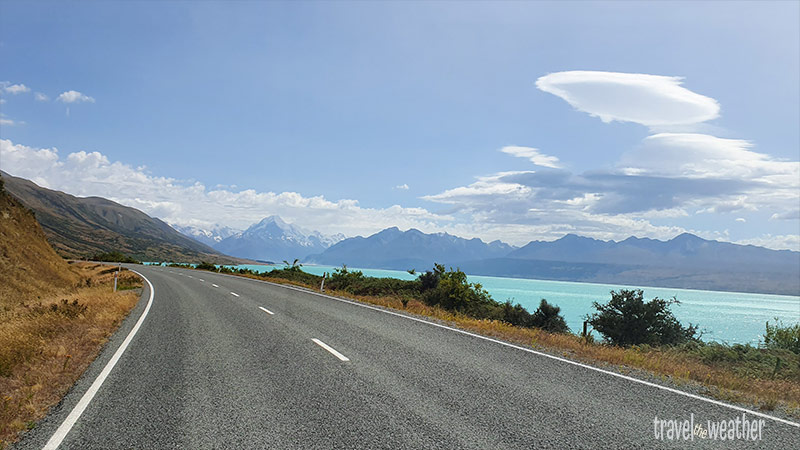 Auf dem Weg zum Mount Cook Nationalpark, am Lake Pukaki vorbei.