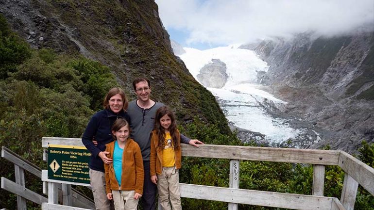 Am Roberts View Point vor dem Franz-Josef-Gletscher